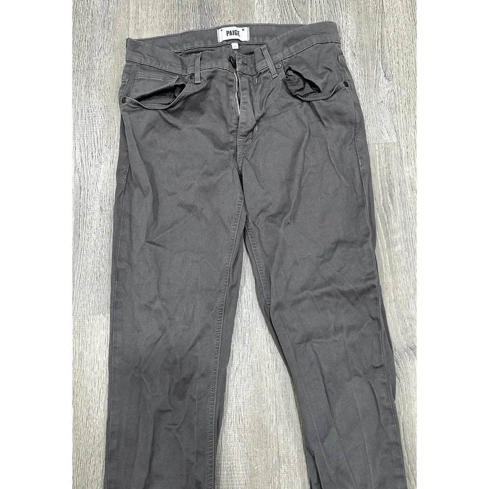 Paige Federal Jeans‎ Mens 29 x 28 Gray Federal Slim Straight Stretch Denim Pants